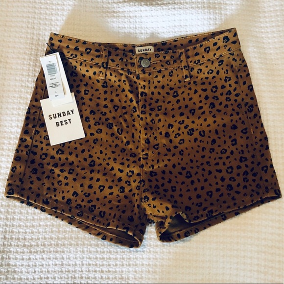 Sunday Best Pants - Aritzia Sunday Best Cheetah Shorts